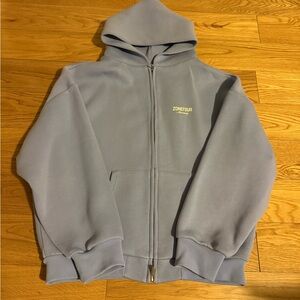 Zonefour light blue zip-up hoodie